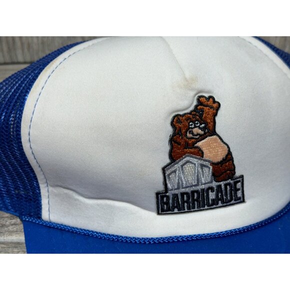 Vintage 90s Barricade Building Products Madhatter Snapback Trucker Hat Snapback - Picture 2 of 7